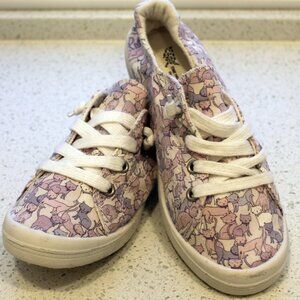Humane Society Reesa Lavender/Pink/White Cat Slip On Sneakers Women Shoes Sz 7M